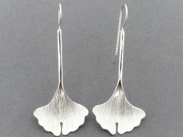 silver gingko leaf earring