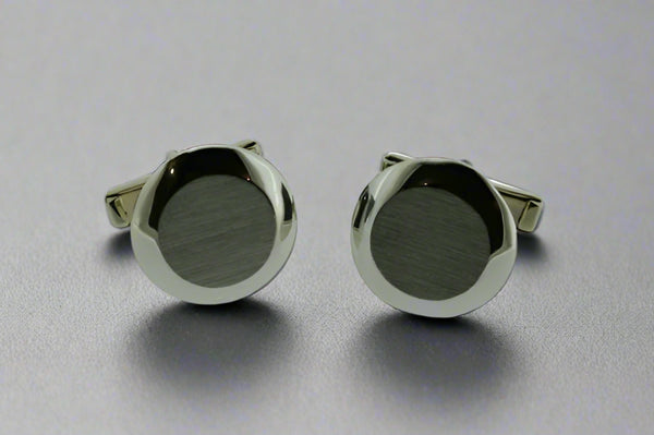 matte circle cuff links - Makers & Providers