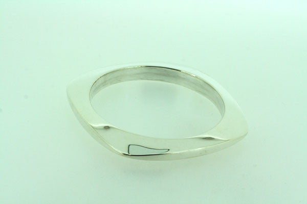 squared oval disc bangle - Makers & Providers