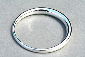 Tapering tubular bangle - sterling silver - Makers & Providers