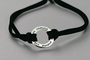 what goes around suede bracelet - black - Makers & Providers