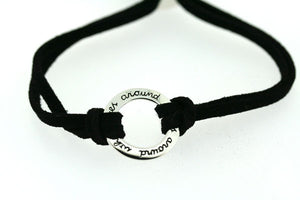 what goes around suede bracelet - black - Makers & Providers