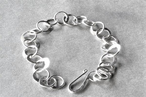 washer link bracelet - sterling silver - Makers & Providers