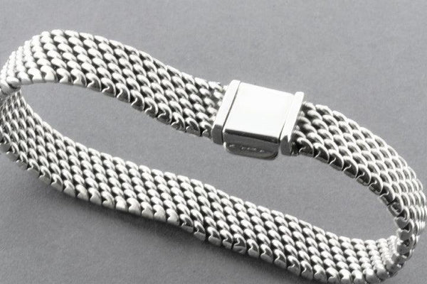 Mesh link bracelet - sterling silver - Makers & Providers