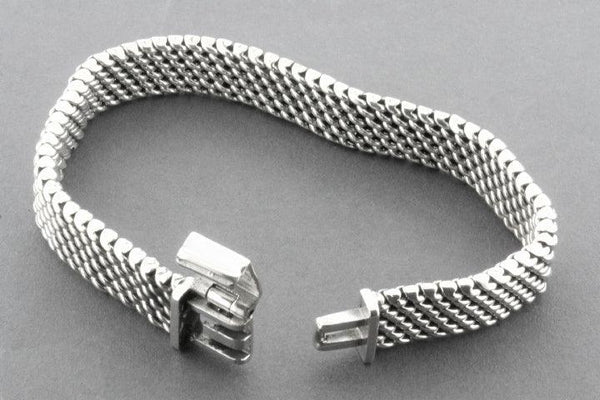 Mesh link bracelet - sterling silver - Makers & Providers