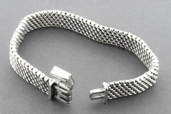 Mesh link bracelet - sterling silver