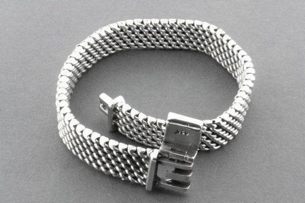 Mesh link bracelet - sterling silver