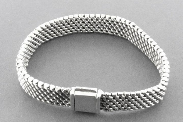 Mesh link bracelet - sterling silver - Makers & Providers