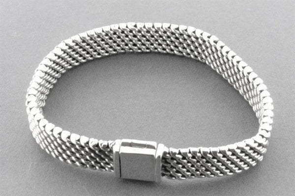 Mesh link bracelet - sterling silver - Makers & Providers