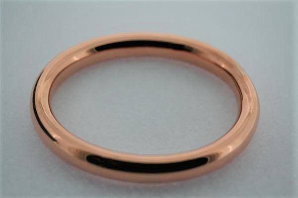 oval tubular bangle - copper