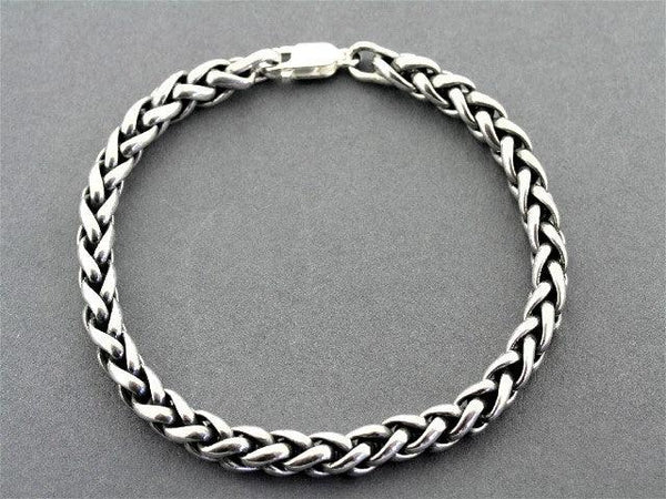 rope link bracelet - sterling silver