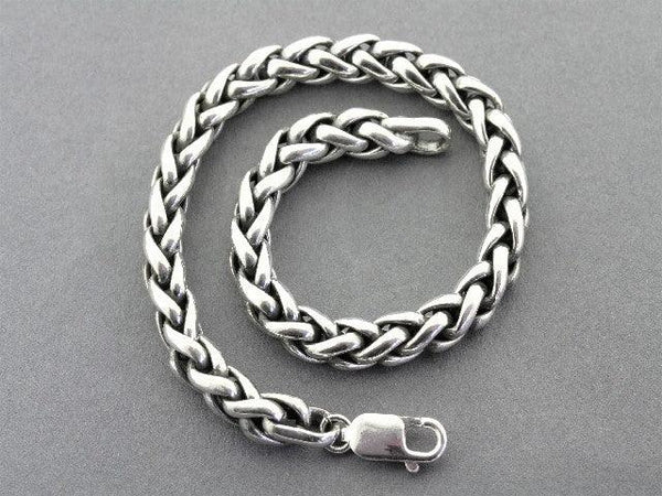 rope link bracelet - sterling silver