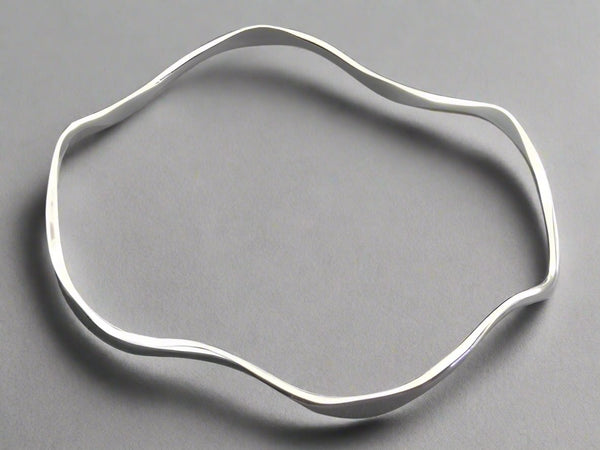 wavey bangle - sterling silver - Makers & Providers