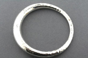 Tapering tubular bangle - hammered sterling silver - Makers & Providers