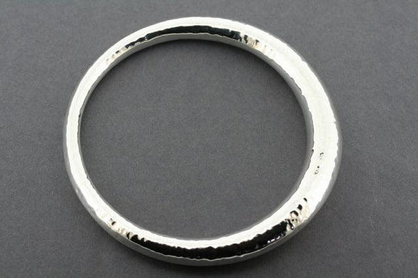 Tapering tubular bangle - hammered sterling silver - Makers & Providers