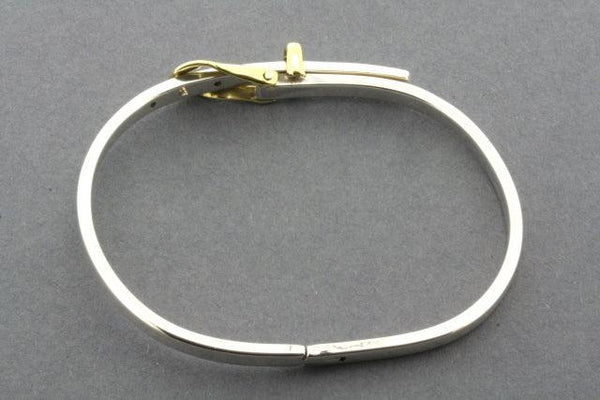 Buckle bangle - sterling silver with brass - Makers & Providers
