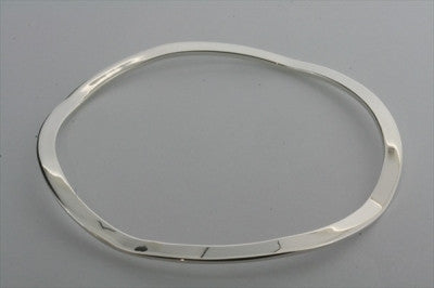 sterling silver flat crinkle bangle - Makers & Providers