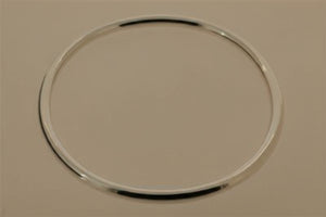 Oval tubular bangle - sterling silver - Makers & Providers