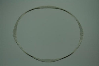 narrow flattened bangle - battered - Makers & Providers