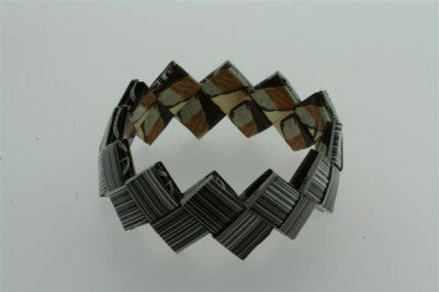 recycled bracelet - small - bar code - Makers & Providers