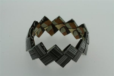 recycled bracelet - small  - bar code