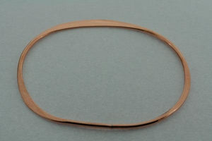 narrow flattened oval bangle - copper - Makers & Providers