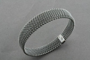 woven mesh bangle - oxidized - Makers & Providers