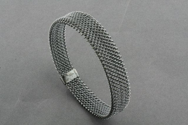 woven mesh bangle - oxidized - Makers & Providers