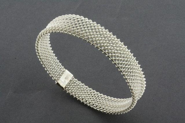 woven mesh bangle - blanco - Makers & Providers