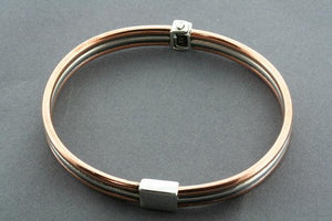 copper/silver hinge bracelet - Makers & Providers