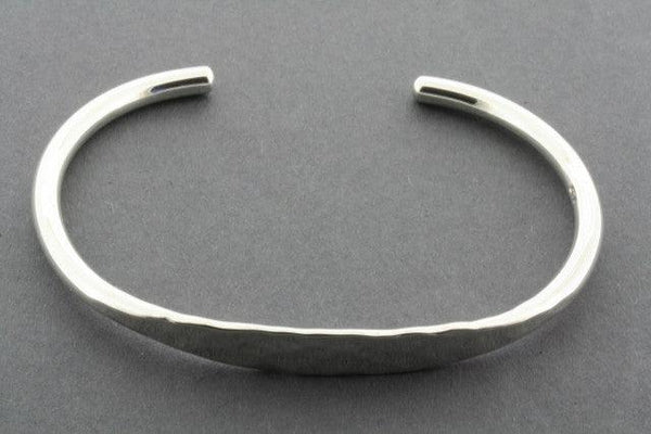 flattened battered cuff - sterling silver - Makers & Providers