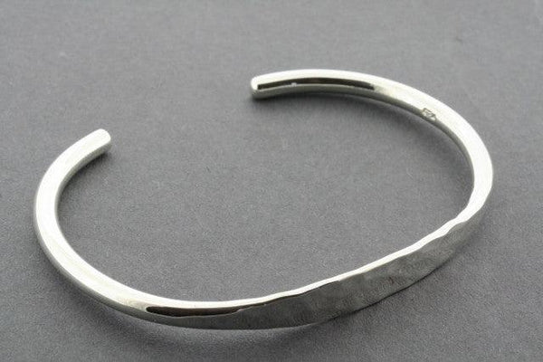 flattened battered cuff - sterling silver - Makers & Providers