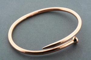Narrow copper nail bangle - Makers & Providers