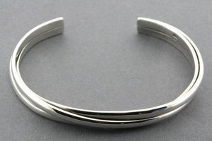 sterling silver clean 3 plait cuff - Makers & Providers
