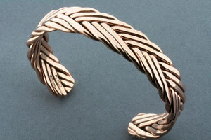 copper plaited flat cuff - Makers & Providers