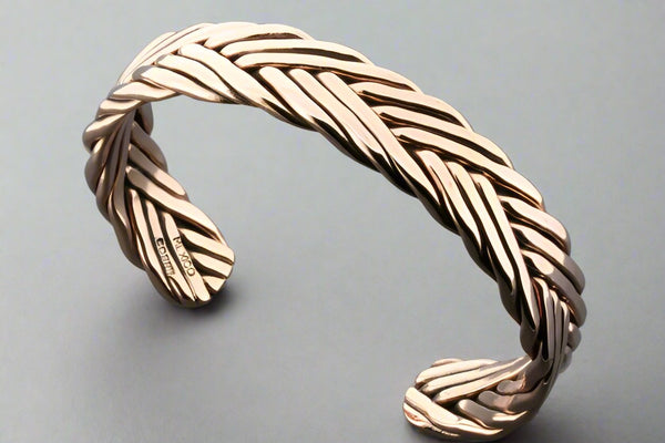 copper plaited flat cuff - Makers & Providers