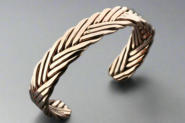 copper plaited flat cuff - Makers & Providers