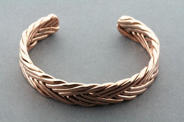 copper plaited flat cuff - Makers & Providers