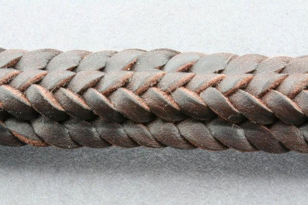 ridge plaited leather bracelet - choc - Makers & Providers