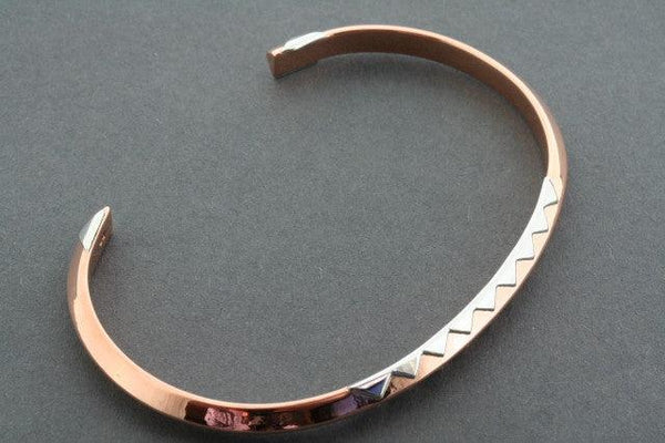 copper crocodile cuff with silver - Makers & Providers