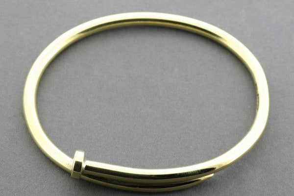 narrow nail bangle - brass - Makers & Providers