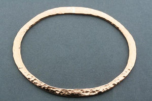 oval hammered disc bangle - copper - Makers & Providers
