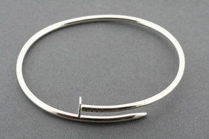 Oval nail bangle - sterling silver - Makers & Providers