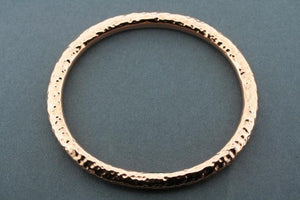 oval tubular battered bangle - copper - Makers & Providers