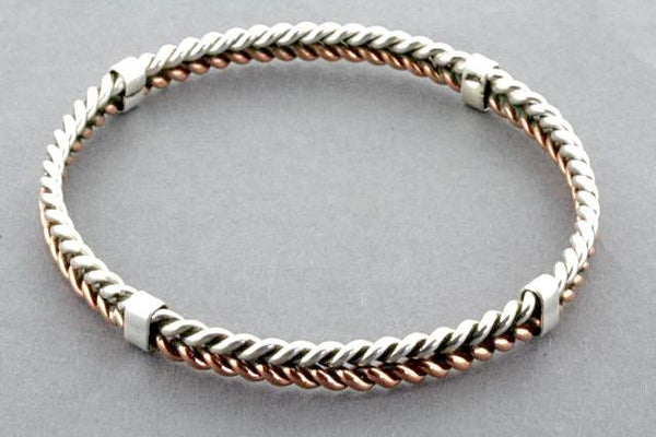 copper & silver plaited bangle - Makers & Providers