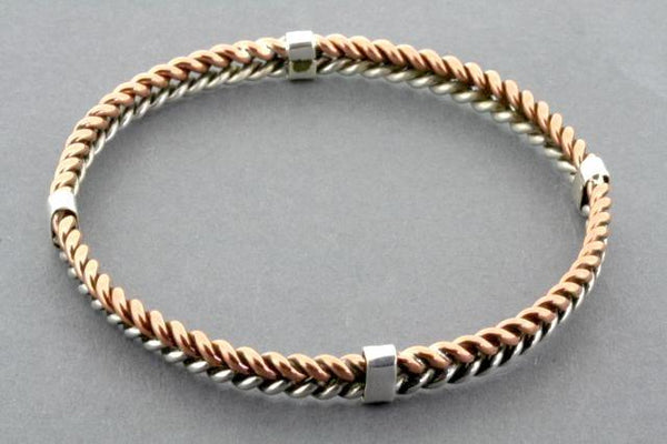 copper & silver plaited bangle - Makers & Providers