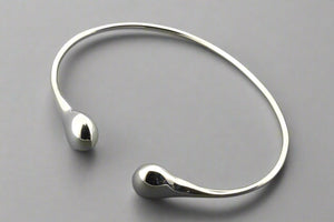 double teardrop cuff - sterling silver - Makers & Providers