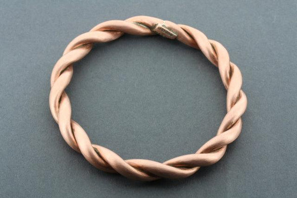 twisted copper bangle - matte - Makers & Providers