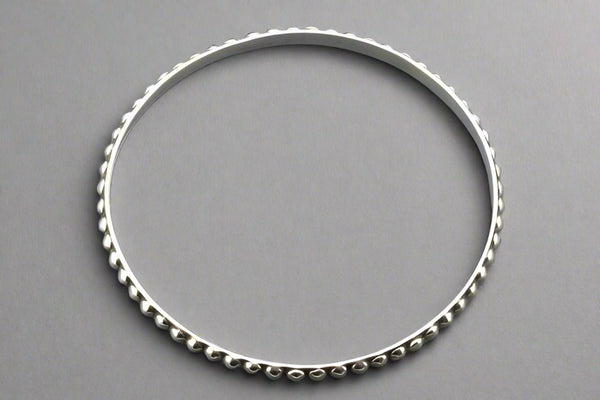 Mini bead bangle - sterling silver - Makers & Providers