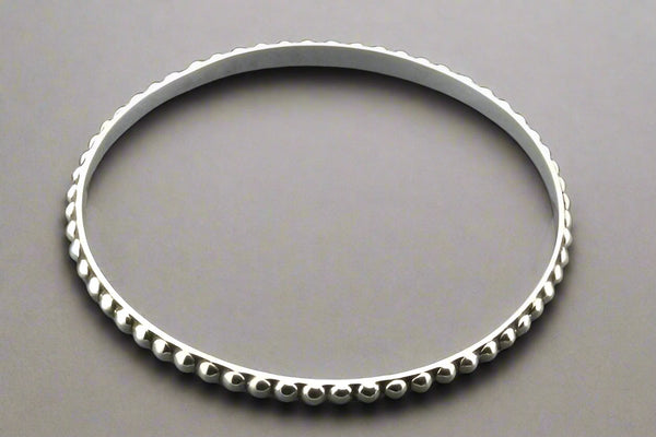 Mini bead bangle - sterling silver - Makers & Providers